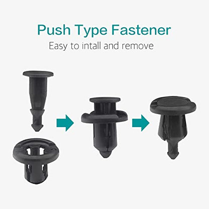 Lantee Bumper Clips for Honda & Acura - 10mm 50 Pieces Push-Type Nylon Fender Flare Fastener Rivet Car Clips for 91503-SZ3-003