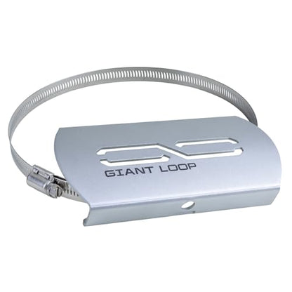Giant Loop Hot Springs Heat Shield, Laser-Cut Aluminum Construction, Includes Stainless Clamp, Fits Any Motorcycle Exhaust System (Gray 2025)
