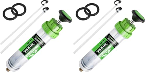 SWANLAKE 200cc Fluid Extractor, Extraction&Fill Pump,Fluid Syringe Pump Manual Suction Vacuum Fuel Car Transfer (Pack of 2) - color: green