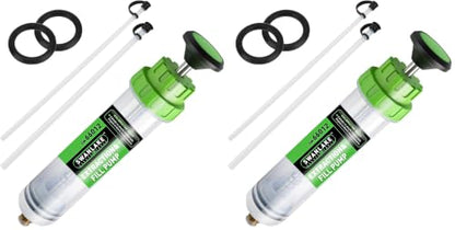 SWANLAKE 200cc Fluid Extractor, Extraction&Fill Pump,Fluid Syringe Pump Manual Suction Vacuum Fuel Car Transfer (Pack of 2) - color: green