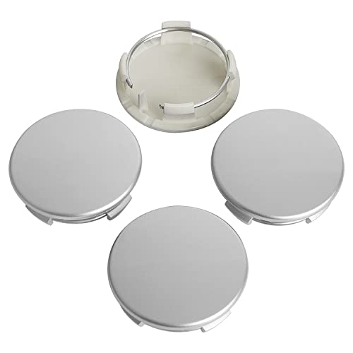 KitsPro 2.25Inch 57MM Wheel Center Caps for Tesla 600587900A Rim Hub Caps, Pack of 4 (Silver, Outer 57MM, Inner 50MM) - color: Silver, size: Outer 57MM , Inner 50MM w/ 7.0MM Clip