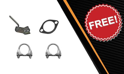 Northeastern Exhaust | Stainless Steel Resonator Pipe, Muffler Exhaust System Kit Compatible for Nissan Altima 2002-2006 2.5L | Free Clamps, Gasket and Hanger Included