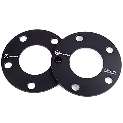 Black 5x100 Hubcentric Wheel Spacers (No Lip, 56.1mm Bore) 1/4 Inch (6mm) Compatible with Subaru 5 Lug for 1995-2022 Impreza |2005-2014 Outback | 2013-2022 BRZ |1998-2022 Forester - Pack of 2 - size: 6mm-Pack of 2