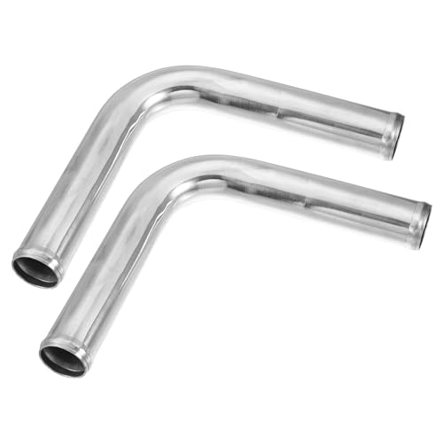 ACROPIX OD 1.50" 38mm Leg Length 6" 152mm Car Aluminum Alloy Tube Intercooler Pipe 90 Degree Bend Elbow Air Intake Joiners Tubing - Pack of 2 - size: OD 1.50"