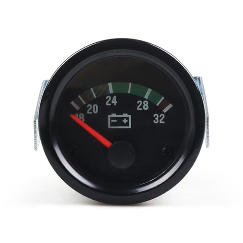 Dyno Racing 2" 52mm Electronic Car Voltmeter Pointer Volt Gauge Voltage Meter Yellow Light Car Meter Read 18-32V