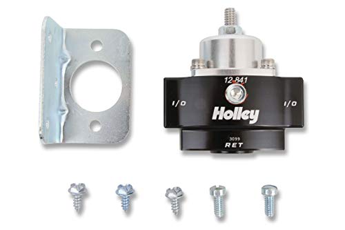 Holley 12-841 4.5-9 PSI Adjustable Bypass Billet Fuel Pressure Regulator with 3/8" NTP Ports