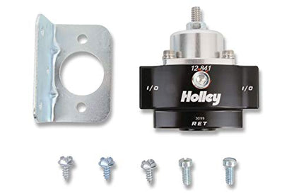 Holley 12-841 4.5-9 PSI Adjustable Bypass Billet Fuel Pressure Regulator with 3/8" NTP Ports