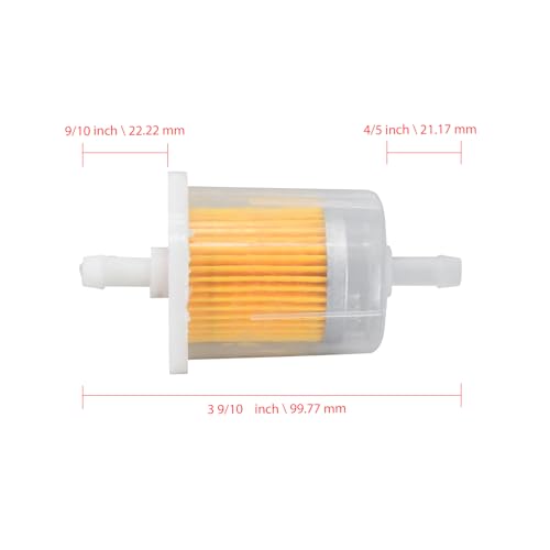 5/16" Inline Fuel Filter 12581-43012 Diesel Gasoline Fuel Filter 12581-43010 Compatible with Kubota Lawn Tractor Mower BX22D BX23D BX24D BX25 BX1870 BX1860 BX1850D BX1830D, 2 Pack