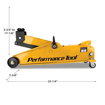 Performance Tool W1619 3 Ton Trolley Floor Jack and Jack Stands Set - style: Industrial