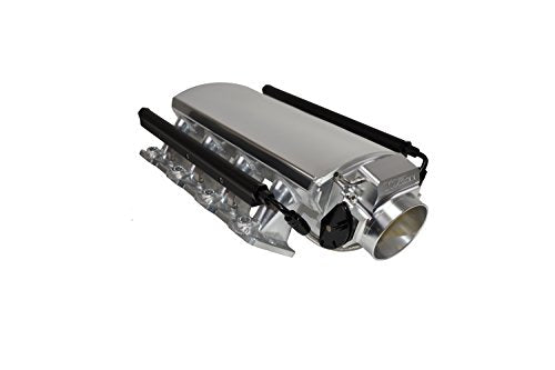 A-Team Performance Sheet Metal LS Swap Upper Intake Manifold - Silver, 102mm EFI Throttle Body, 15° Opening - TIG-Welded T6061 Aluminum - Compatible with Chevrolet, GMC & Pontiac LS1/LS2/LS6
