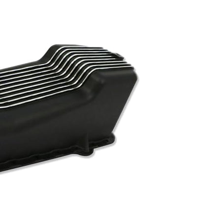 Finned Black Oil Pan for Chevy SBC 283 305 327 350 400 1980-1985 - color: Black, size: 1980-1985 SBC