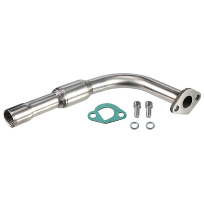 Upgraded Stainless Steel Polished Exhaust Pipe For Predator 212cc 196cc - color: Silver