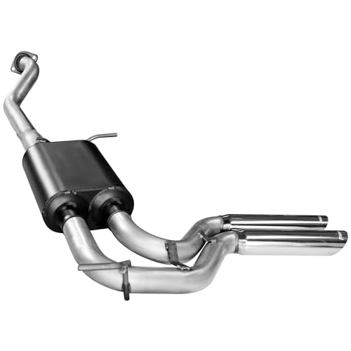 Flowmaster 17395 American Thunder Cat-Back Exhaust Kit 3 Inch Aluminized Steel 3 Inch Stainless Tips Compatible with 1999-2007 Classic Chevy Silverado GMC Sierra 1500 4.8L 5.3L Extended Cab Short Bed