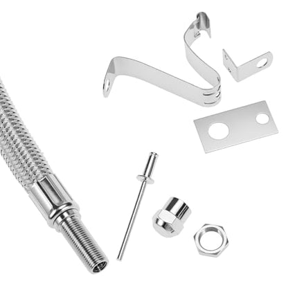 QWORK Dually Valve Stem Extenders Kit for 16-19.5" Dual Wheels Valve,Tires Air Inflation for Motorhomes,Trailers, Trucks