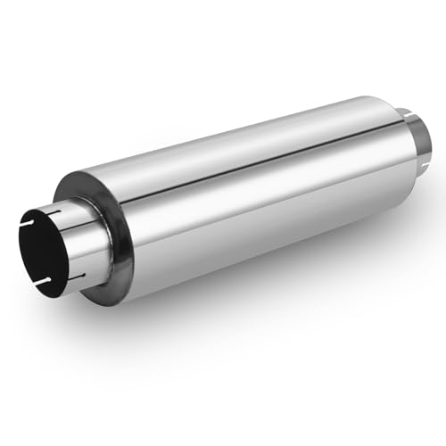 A-KARCK 5" Inlet Exhaust Resonator, 5" Inlet 5" Outlet 30" Overall Length Muffler Resonator Stainless Steel - color: 1 PC, size: 5" Inlet 30" Overall Length（8" wide）