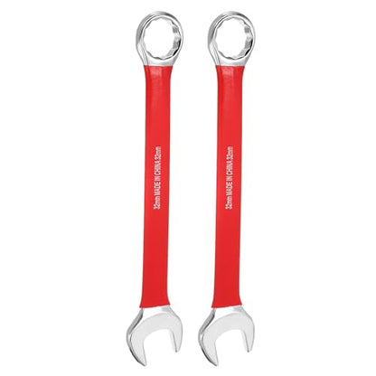 HARFINGTON 2Pcs Metric Combination Wrench 32mm 12-Point Box & Open End CR-V - size: 32mm