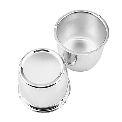2Pcs 2.64" OD 2.4" H Push Through Trailer Wheel Center Cap for Rim - color: Chrome, size: 2.64" OD 2.4" H