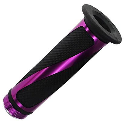 Universal Motorcycle Handlebar Grips Fits for Motorcycles with 7/8" Left Grip and 1" Right - color: Purple