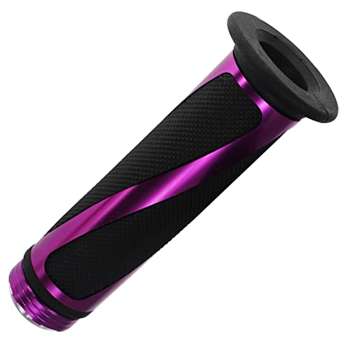 Universal Motorcycle Handlebar Grips Fits for Motorcycles with 7/8" Left Grip and 1" Right - color: Purple