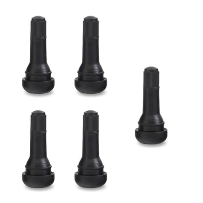 5 PCS Rubber Snap-In Tire Valve Stem, Durable TR413 Tubeless Valve Core Replacement, Universal Automotive Tire Valve Stem for Cars & Motorcycles - size: TR413