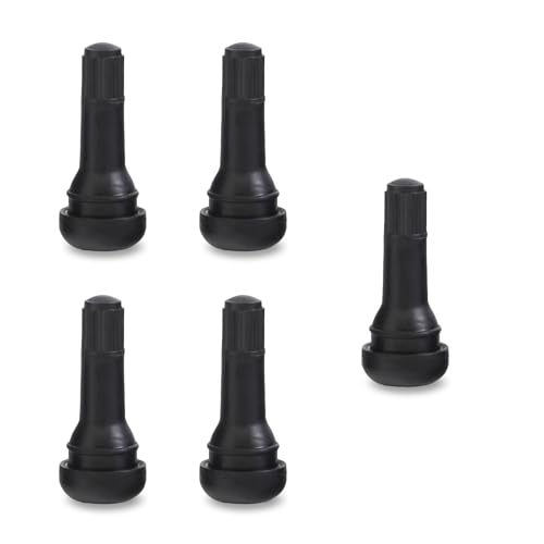 5 PCS Rubber Snap-In Tire Valve Stem, Durable TR413 Tubeless Valve Core Replacement, Universal Automotive Tire Valve Stem for Cars & Motorcycles - size: TR413