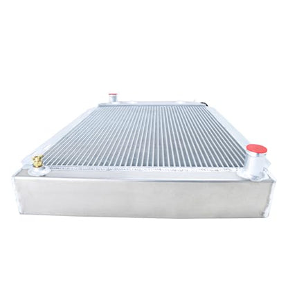 3 Row Radiator For Ford Mustang GT LX Foxbody Thunderbird 1979-93 - size: 3 Row Radiator+CNC 1.3Bar Cap(AT)
