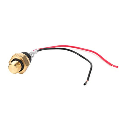 KIMISS Thermostat Water Temperature Switch Radiator Coolant Fan Temp Sensor for Motorcycle ATV Off Road Vehicle (Black)