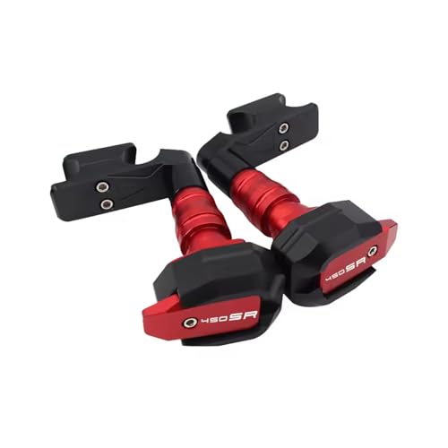 Motorcycle Frame Sliders Falling Anti Crash Guard Protector Fit for CFMOTO 450SS 450SR 450NK CF MOTO 450 SS, CNC T6061 Aluminum Bodywork Frame Safeguard Accessories (Red) - color: Red