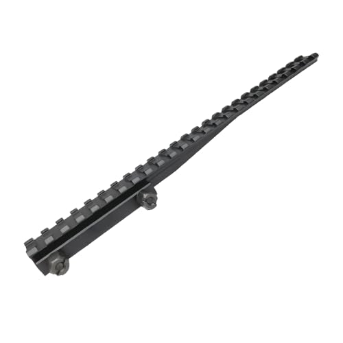 24-Slot Picatinny Rail Riser Mount (1"/0.83"/0.5" Height), 10" Length Flat Top Mount Adapter and Optics Riser Mount - style: Low - 0.5"
