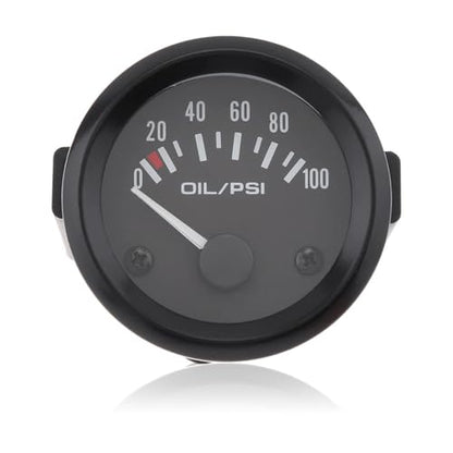 Oil Pressure Gauge Kit, 2" 52MM 12V 0~100PSI Universal Colorful LED Digital Oil Press Pressure PSI Gauge with Oil Pressure Sensor