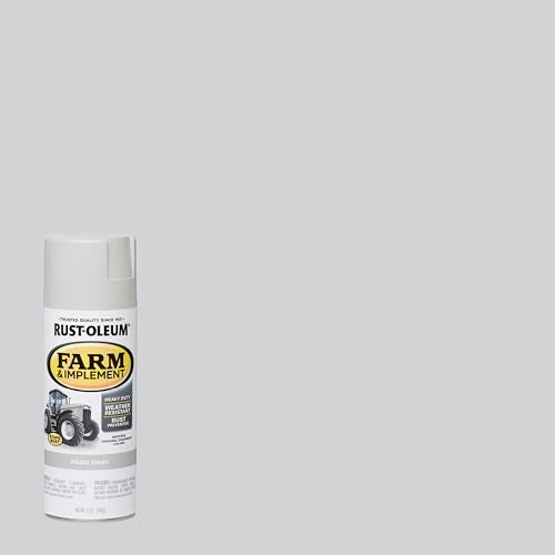 Rust-Oleum Farm & Implement Ford Gray Spray Paint - color: Ford Gray, size: 12 Ounce (Pack of 6)