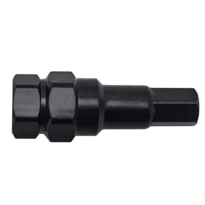 6 Point Sided 12mm Hex Tuner Key Wheel Lug Nut Socket Key 3/4”(19mm) & 13/16”(21mm) Hex Compatible with M12x1.5 M12x1.25 Thread Size Lug Nuts Black