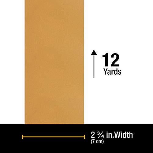 Dura-Gold Premium - 600 Grit Gold - Hook & Loop Backing Longboard Continuous Sandpaper Roll, 2-3/4" Wide, 12 Yards Long - For Automotive & Woodworking Air File Long Board Sanders, Hand Sanding Blocks - size: 600-Grit