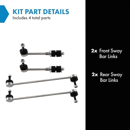 TRQ Front & Rear Sway Bar Stabilizer Link Set - style: PSA17665