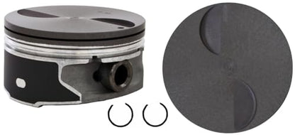 LowPricedAutoParts Set of 8 Flat Top Pistons for 07-10 GM/Chevrolet 6.2L/376 | .50mm (.020 Oversized) | 103.75mm Bore Diameter