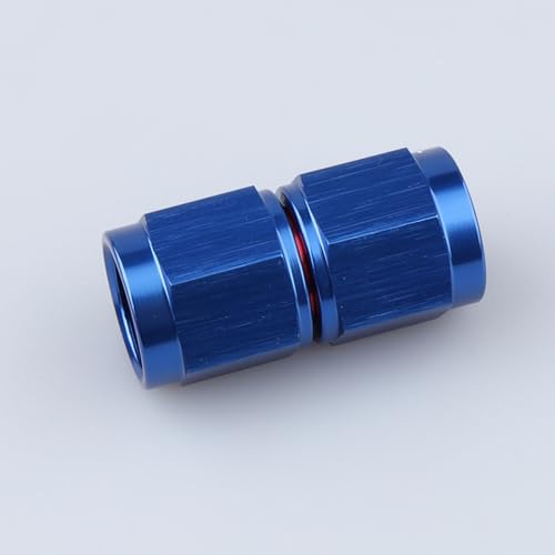 AC PERFORMANCE -6 AN Female to -6 AN Female Straight Swivel Coupler Union Fitting Adapter Aluminum Blue - color: Red Blue 0, size: 6AN