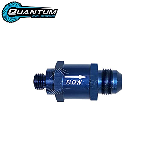 QFS Fuel Pump Outlet Check Valve Fitting, 6AN Inlet to -10AN Outlet, E85 Compatible, Compatible w/External Performance Pumps Including Bosch 044