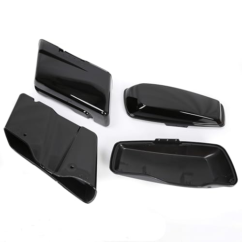 ECOTRIC Pained Hard Saddlebags Saddle Bags Compatible with Davidson - color: Black, size: Style2