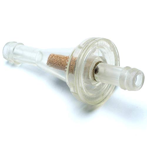Inline Fuel Filter - Small Universal Fuel Filters (Pack of 2) for 1/4 Fuel Line Gas Engine Motorcycle Dirt Bike Scooter ATV Quads