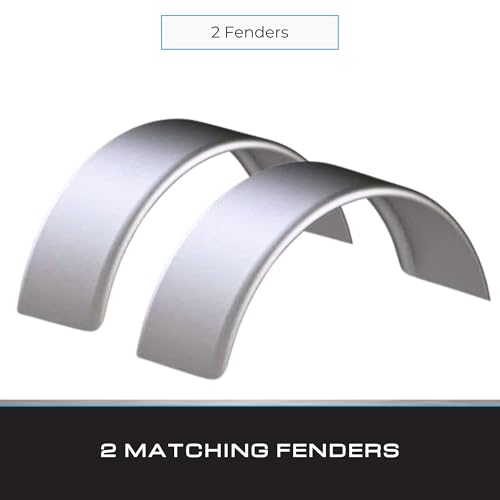 Tie Down Trailer Fenders – Single Axle, 16 Gauge Smooth Steel – For 15" Tire Assemblies Only – 31.5" L x 10" W x 13" H (Set of 2) - size: 31.5" x 10" x 13", style: 2 Fenders