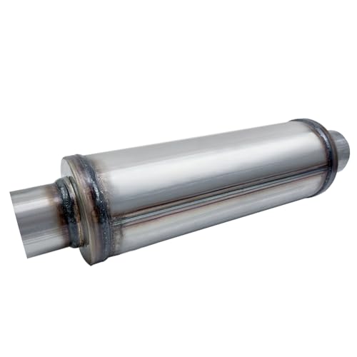 RCCT 2.5 In Round Exhaust Resonator Universal Quiet Sports Resonator Replacement To Repair – Cars, SUVs, Trucks (2.5In) - size: 2.5In