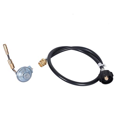 GasSaf 3 Feet Propane Adapter Hose with Regulator - size: 3 Feet