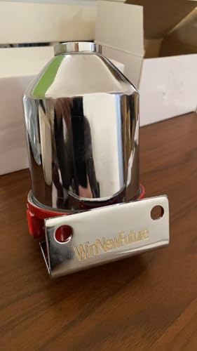 Winnewfuture Inline Canister Large Hot Rod Fuel Filter Housing Frame 3/8 NPT Inlet Outlet Racing 10 Micron Fits for Ford Rat Hot Street Rod SBC BBC
