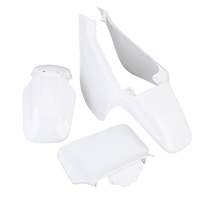 Plastic Mudguard Fairing Kit Pure White Front Mudguard Number Plate Body Panel Body Work Kit for Honda Mini Pit Monkey