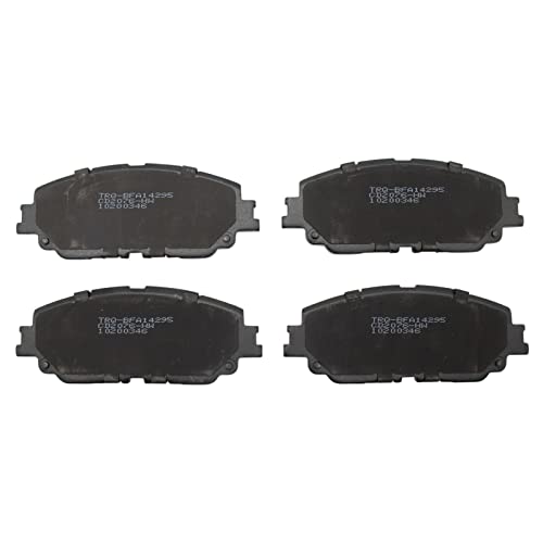 TRQ Front and Rear Brake Pad Set Ceramic Hardware - color: Ceramic, size: BFA82292