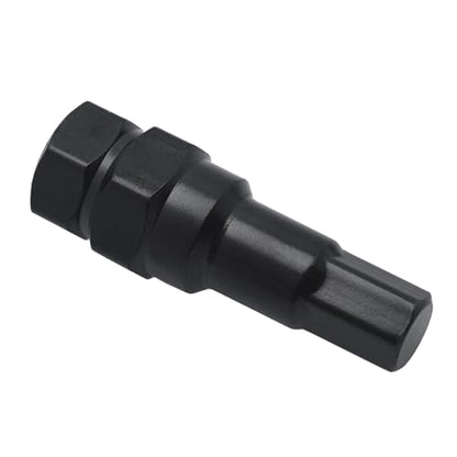 6 Point Sided 12mm Hex Tuner Key Wheel Lug Nut Socket Key 3/4”(19mm) & 13/16”(21mm) Hex Compatible with M12x1.5 M12x1.25 Thread Size Lug Nuts Black