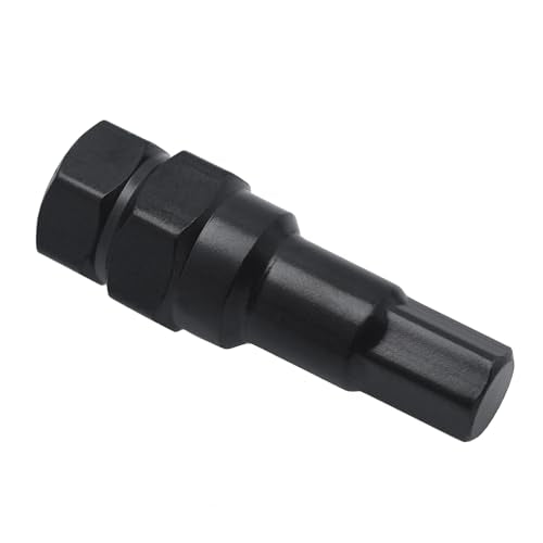 6 Point Sided 12mm Hex Tuner Key Wheel Lug Nut Socket Key 3/4”(19mm) & 13/16”(21mm) Hex Compatible with M12x1.5 M12x1.25 Thread Size Lug Nuts Black
