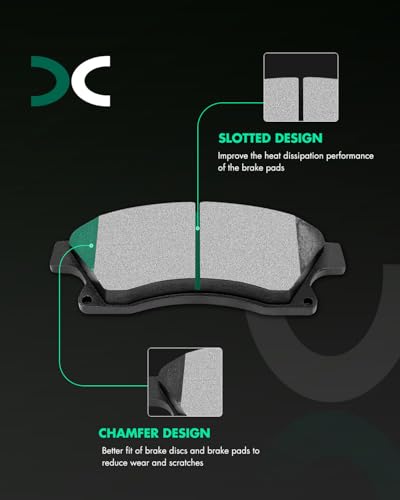 SCITOO Ceramic Brake Pads Sets Fit For Chevy For Cruze 2011-2015 - size: Front D1522 [4PCS]