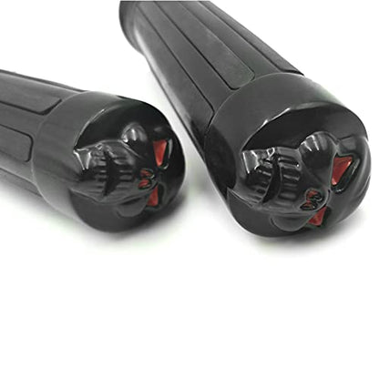 XKMT-Skull Style Hand Grips 1" Handlebar Compatible with H-D XL 883 Hugger Sportster Cruiser Black [B0125VOQ4W]
