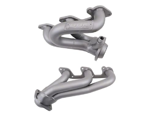 BBK Performance 4010 Headers, Short, 1.625 in Primary, Stock Collector Flange, Gaskets/Hardware Included, Steel, Titanium Ceramic, Compatible with Ford V6 / Ford Mustang 2005-10, Pair